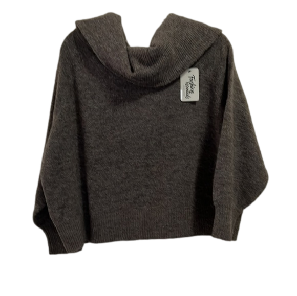 Fashion Essentials Sweaters - 🔥 (XL) NWT: Gorgeous Brown Knit Cowl Neck Sweater with 3/4” Sleeves.
